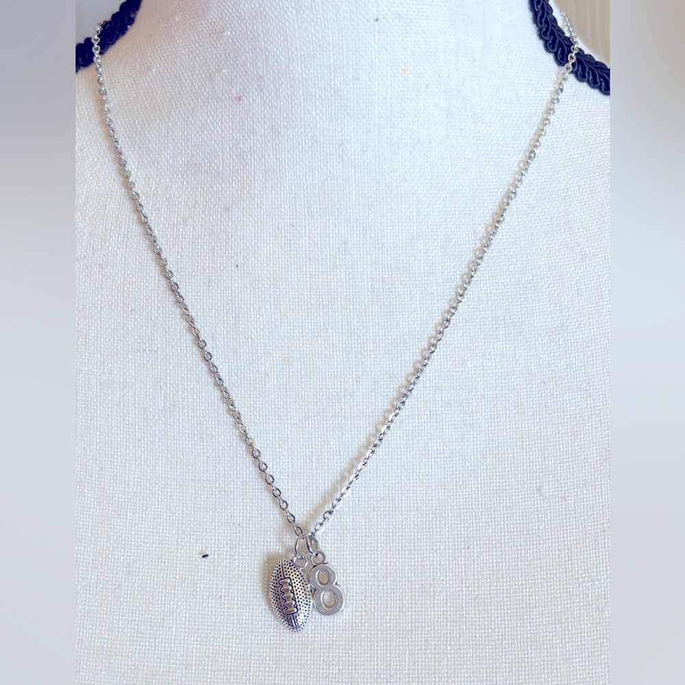 Mom’s Football Necklace with Number - NWT